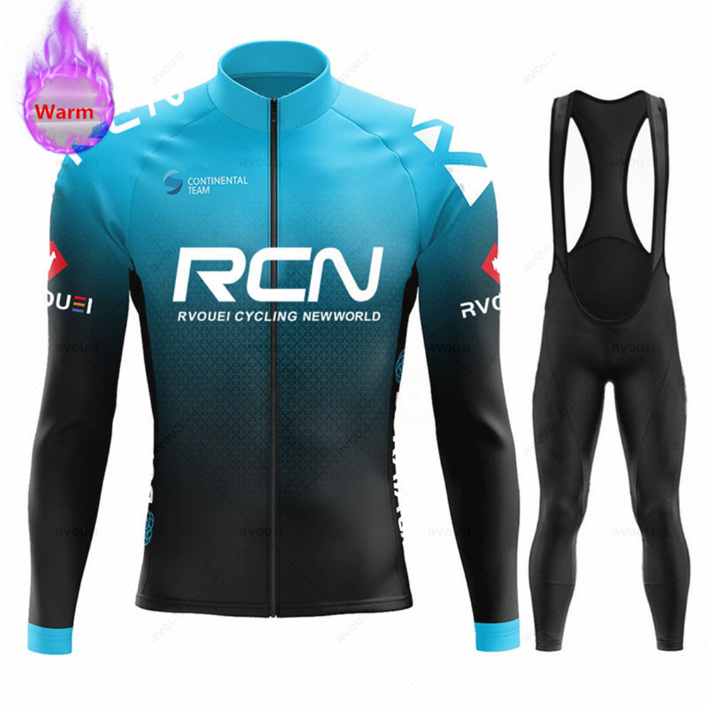 Cycling Gear Outfit - Rvouei Team Winter Thermal Fleece Cycling