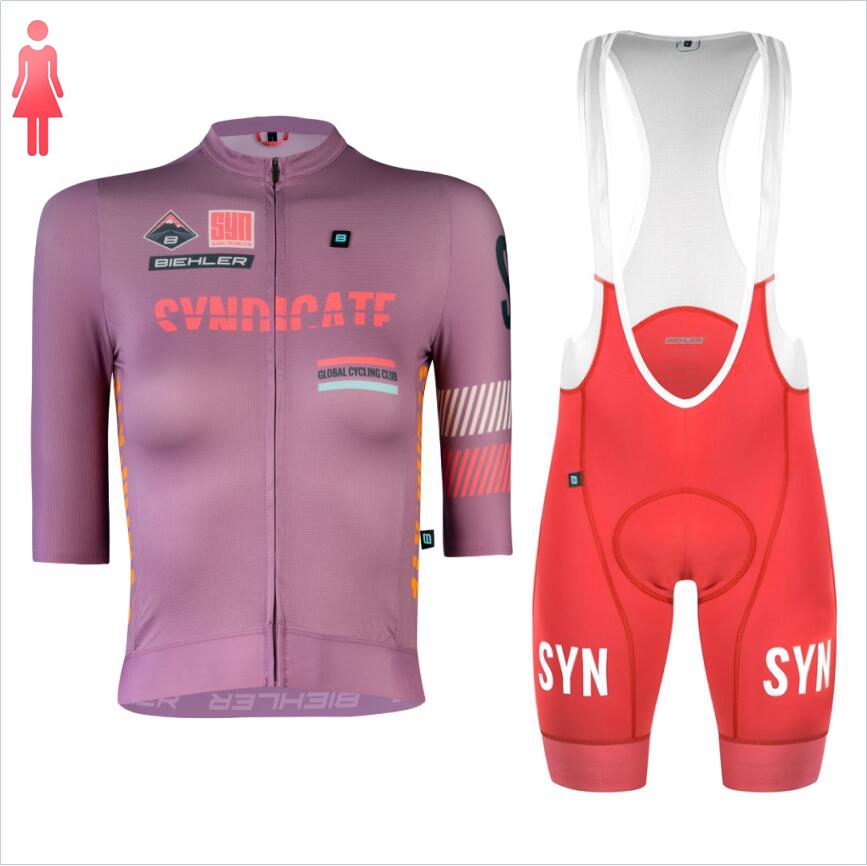 Cycling Gear Apparel - SYN Purple short sleeve Jersey and