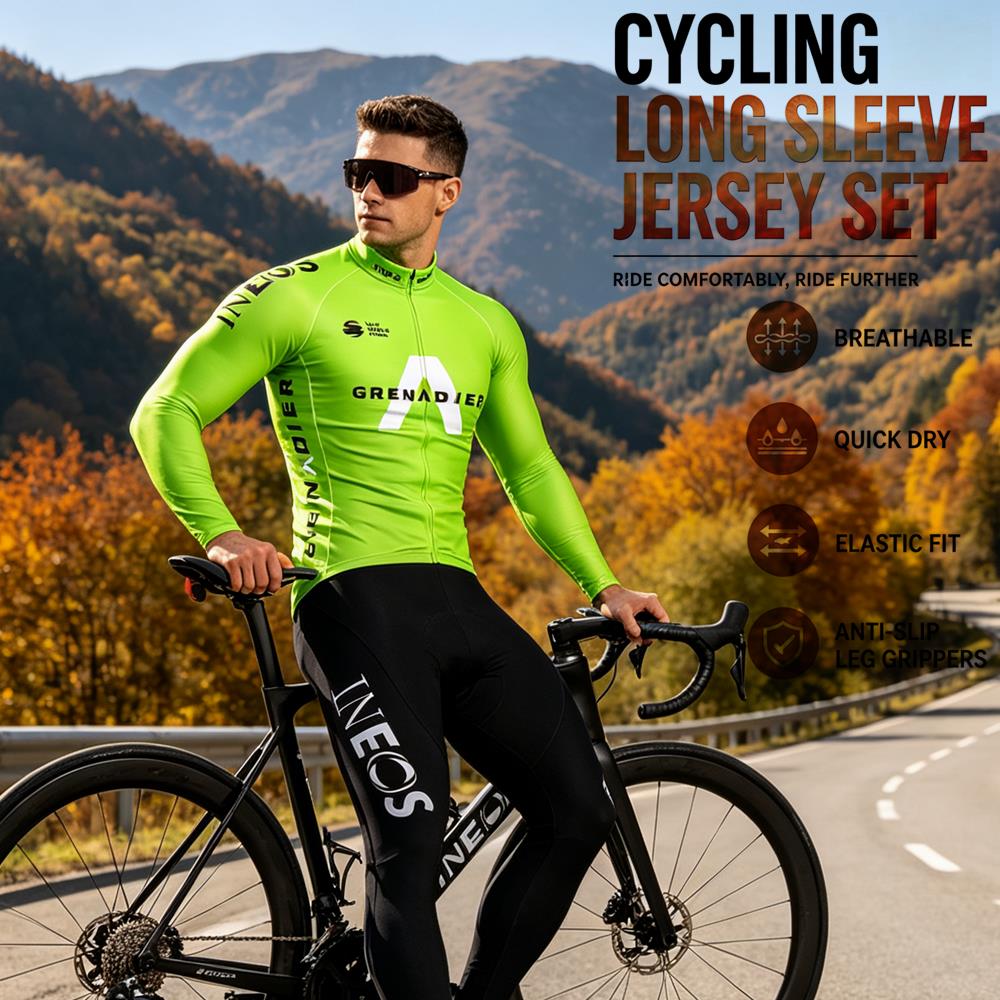 Autumn Cycling Jersey Set Ropa - Cycling Gear Outfit ulasan dan harga