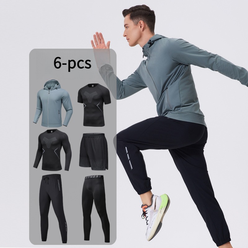 Men's 6-Piece Sportswear Set w - Cycling Gear Outfit ulasan dan harga