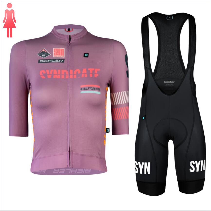 SYN Purple short sleeve Jersey - Cycling Gear Apparel ulasan dan harga